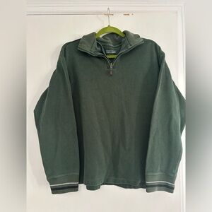 Rugged Trails Men’s Sz:XL Green 1/4 Zip Heavyweight Mock Neck Pullover Sweater.